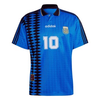 Men's #10 Argentina Away Retro Soccer Jersey 1994