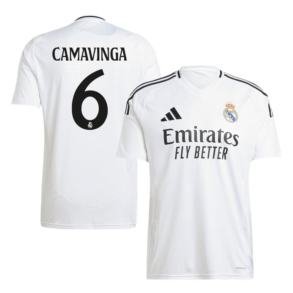 Men's CAMAVINGA #6 Real Madrid Home Replica Soccer Jersey 2024/25