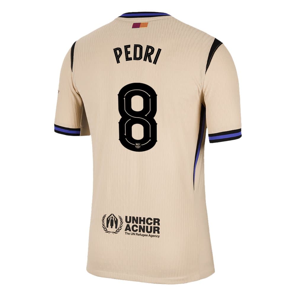 Men's PEDRI #8 Barcelona Away Authentic Soccer Jersey - UCL 2025/26