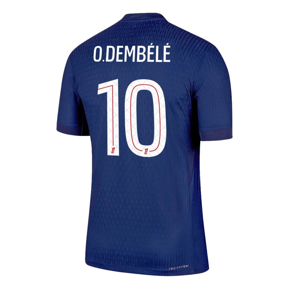 Men's O.DEMBÉLÉ #10 PSG Home Authentic Jersey 2025/26