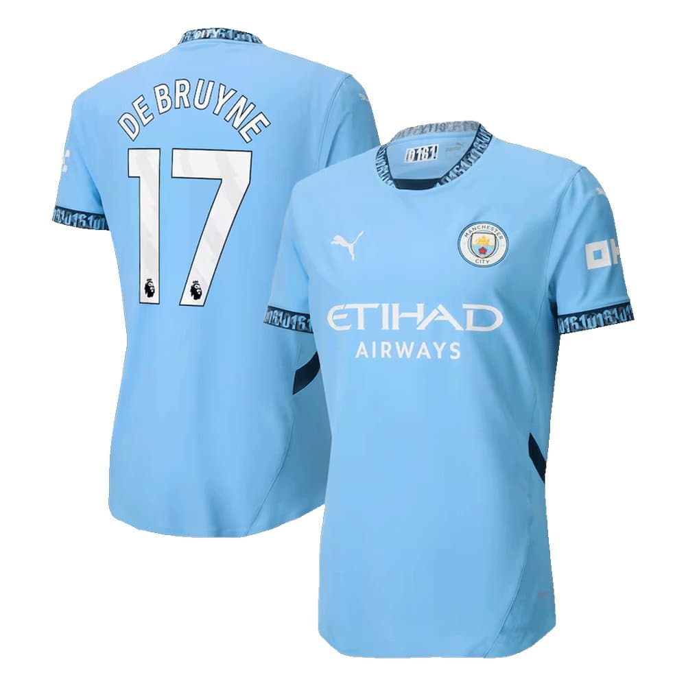 Men's DE BRUYNE #17 Manchester City Home Authentic Jersey 2024/25