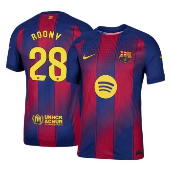 Men's ROONY #28 Barcelona Home Authentic Jersey 2025/26