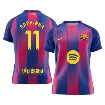 Men's RAPHINHA #11 Barcelona Home Replica Soccer Jersey 2025/26