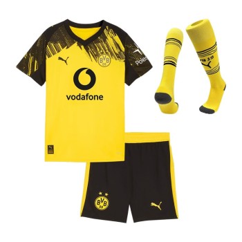 Kid's Borussia Dortmund Home Soccer Jersey Full Kit 2025/26