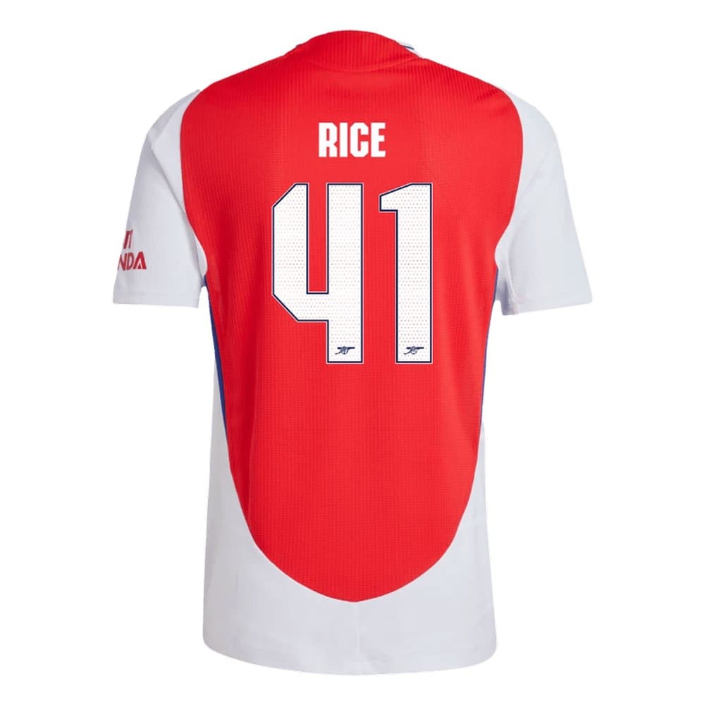 Men's RICE #41 Arsenal Home Authentic Jersey - UCL 2024/25