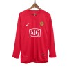 Men's Manchester United Home Long Sleeve Retro Soccer Jersey 2007/08
