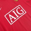 Men's Manchester United Home Long Sleeve Retro Soccer Jersey 2007/08