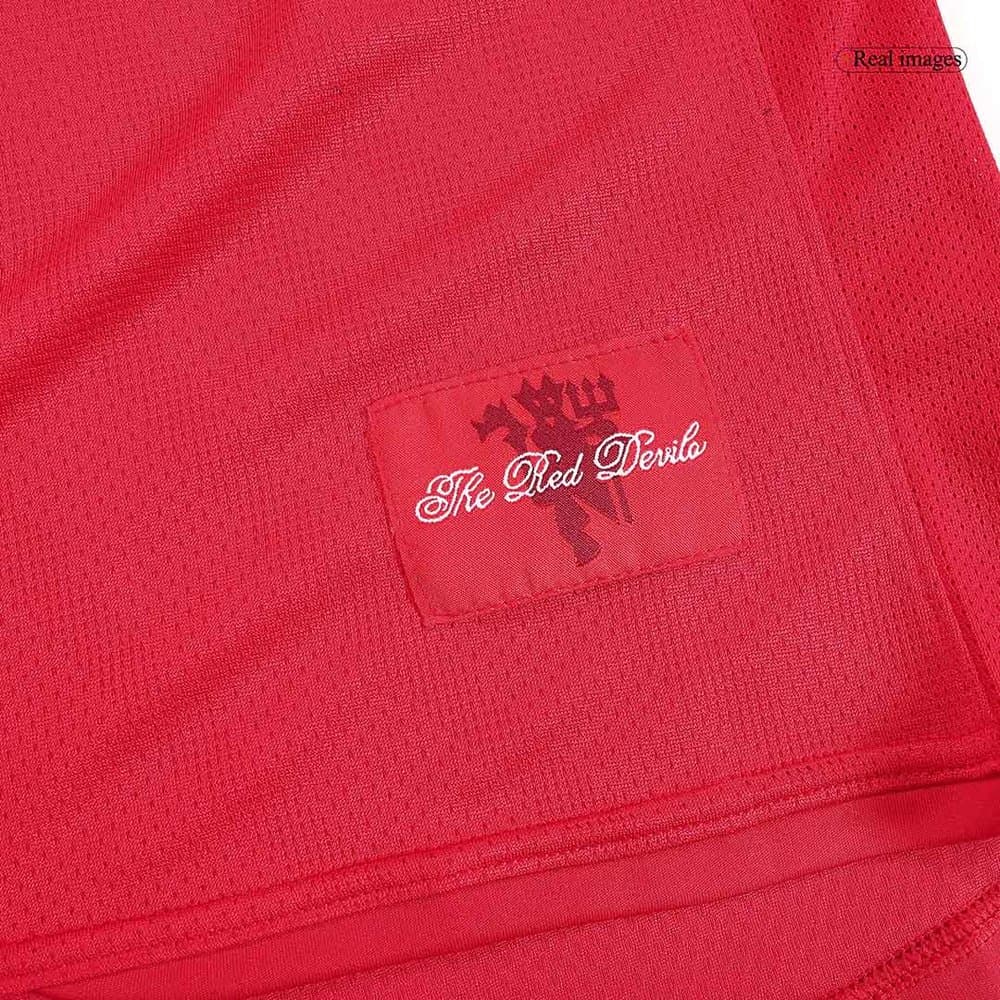 Men's Manchester United Home Long Sleeve Retro Soccer Jersey 2007/08