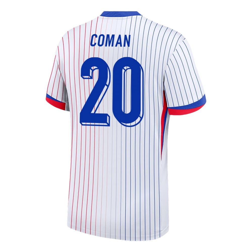 Men's COMAN #20 France Away Replica Soccer Jersey 2024 Men's COMAN #20 France Away Replica Soccer Jersey 2024