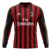 Men's AC Milan Home Long Sleeve Retro Soccer Jersey 2013/14 Men's AC Milan Home Long Sleeve Retro Soccer Jersey 2013/14