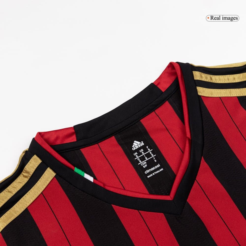 Men's AC Milan Home Long Sleeve Retro Soccer Jersey 2013/14 Men's AC Milan Home Long Sleeve Retro Soccer Jersey 2013/14