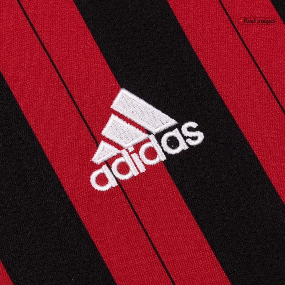 Men's AC Milan Home Long Sleeve Retro Soccer Jersey 2013/14 Men's AC Milan Home Long Sleeve Retro Soccer Jersey 2013/14