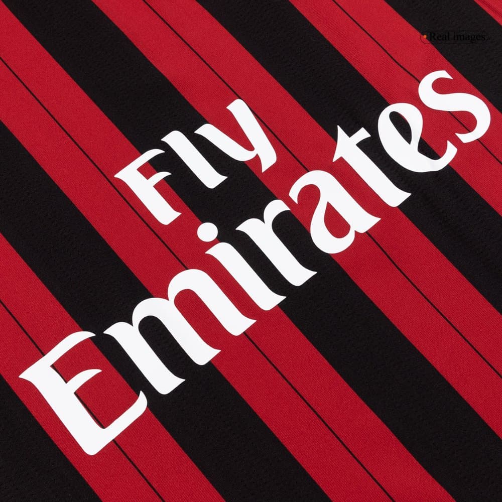 Men's AC Milan Home Long Sleeve Retro Soccer Jersey 2013/14 Men's AC Milan Home Long Sleeve Retro Soccer Jersey 2013/14