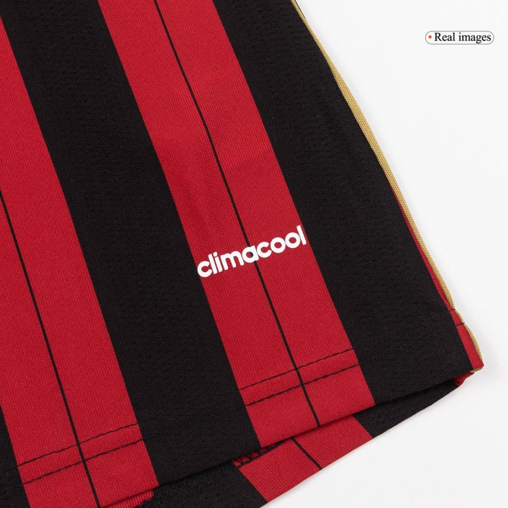 Men's AC Milan Home Long Sleeve Retro Soccer Jersey 2013/14 Men's AC Milan Home Long Sleeve Retro Soccer Jersey 2013/14
