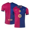 Men's Barcelona Home Authentic Soccer Jersey - 125th Anniversary(Spotify Logo Without Text) 2024/25
