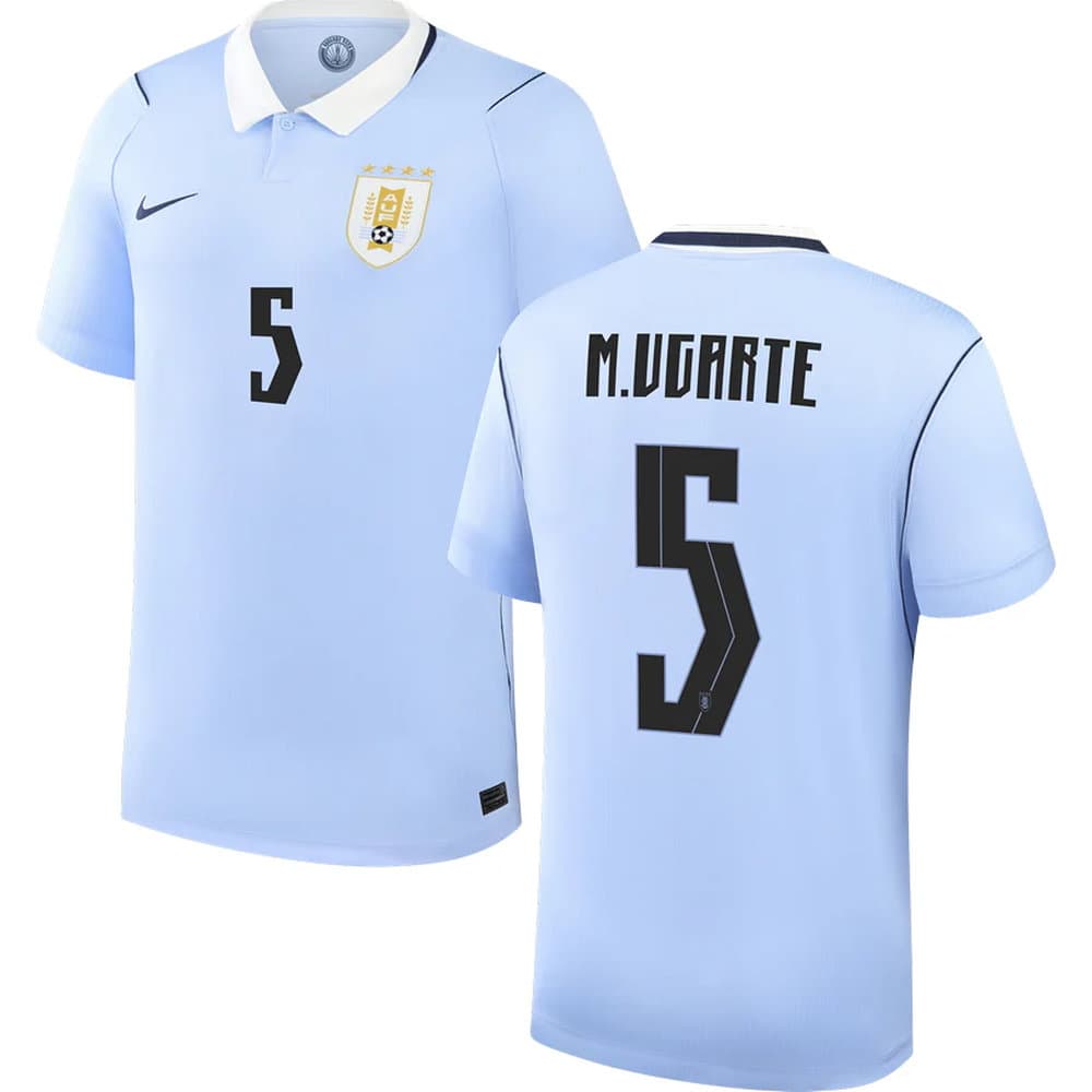 Men's M.UGARTE #5 Uruguay Home Replica Jersey World Cup 2026 Men's M.UGARTE #5 Uruguay Home Replica Jersey World Cup 2026