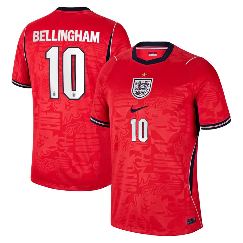 Kid's Jude Bellingham #10 England Away Stadium Replica Jersey World Cup 2026 Kid's Jude Bellingham #10 England Away Stadium Replica Jersey World Cup 2026