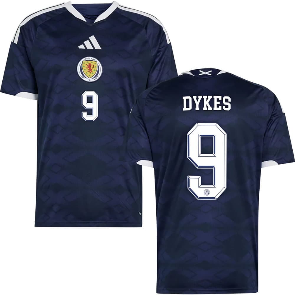 Men's DYKES #9 Scotland Home Replica Jersey World Cup 2026 Men's DYKES #9 Scotland Home Replica Jersey World Cup 2026