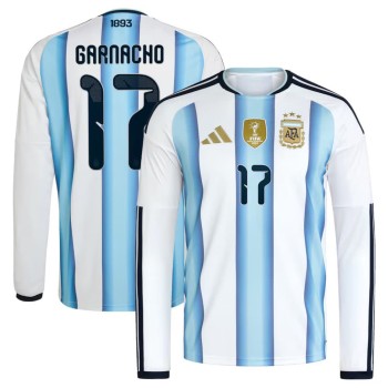Men's GARNACHO #17 Argentina Home Replica Long Sleeve Jersey World Cup 2026 Men's GARNACHO #17 Argentina Home Replica Long Sleeve Jersey World Cup 2026
