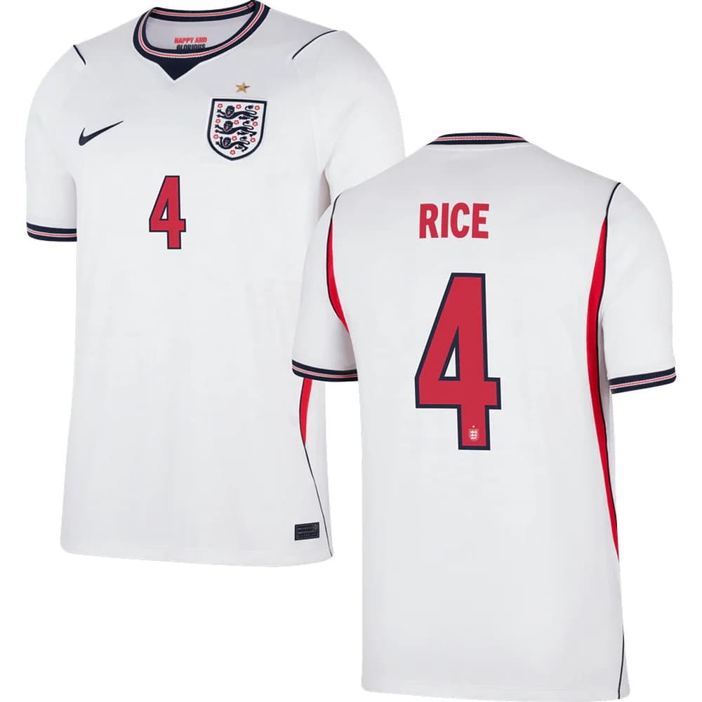 Kid's RICE #4 England Home Replica Jersey World Cup 2026 Kid's RICE #4 England Home Replica Jersey World Cup 2026