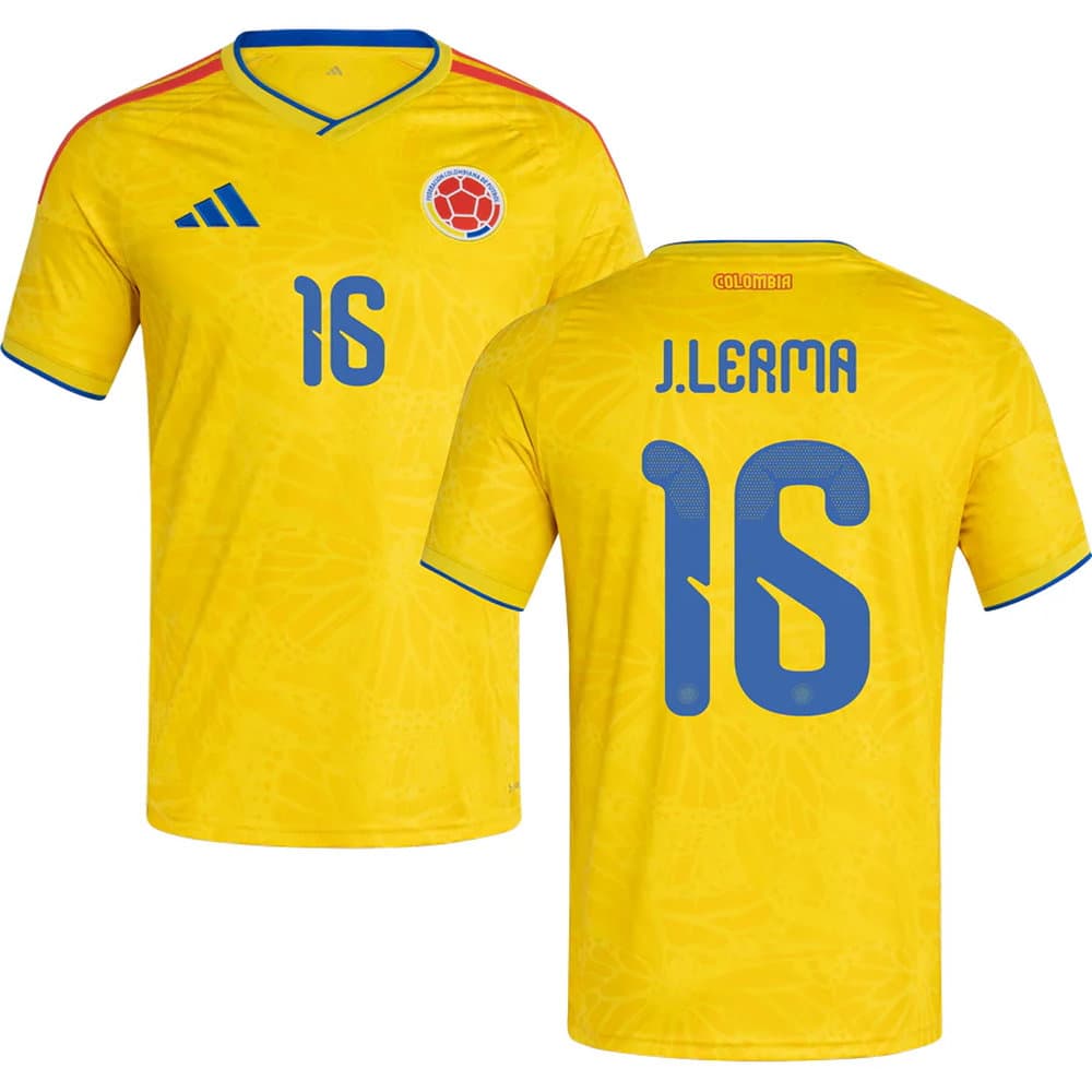 Kid's J.LERMA #16 Colombia Home Replica Jersey World Cup 2026