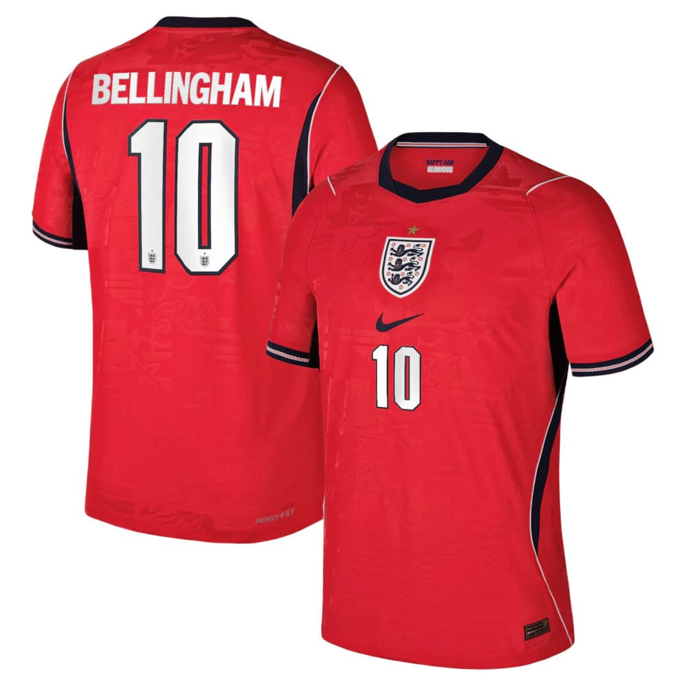 Kid's Jude Bellingham #10 England Away Match Authentic Jersey World Cup 2026
