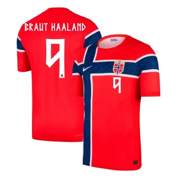 Men's BRAUT HAALAND #9 Norway Home Match Authentic Jersey World Cup 2026 Men's BRAUT HAALAND #9 Norway Home Match Authentic Jersey World Cup 2026