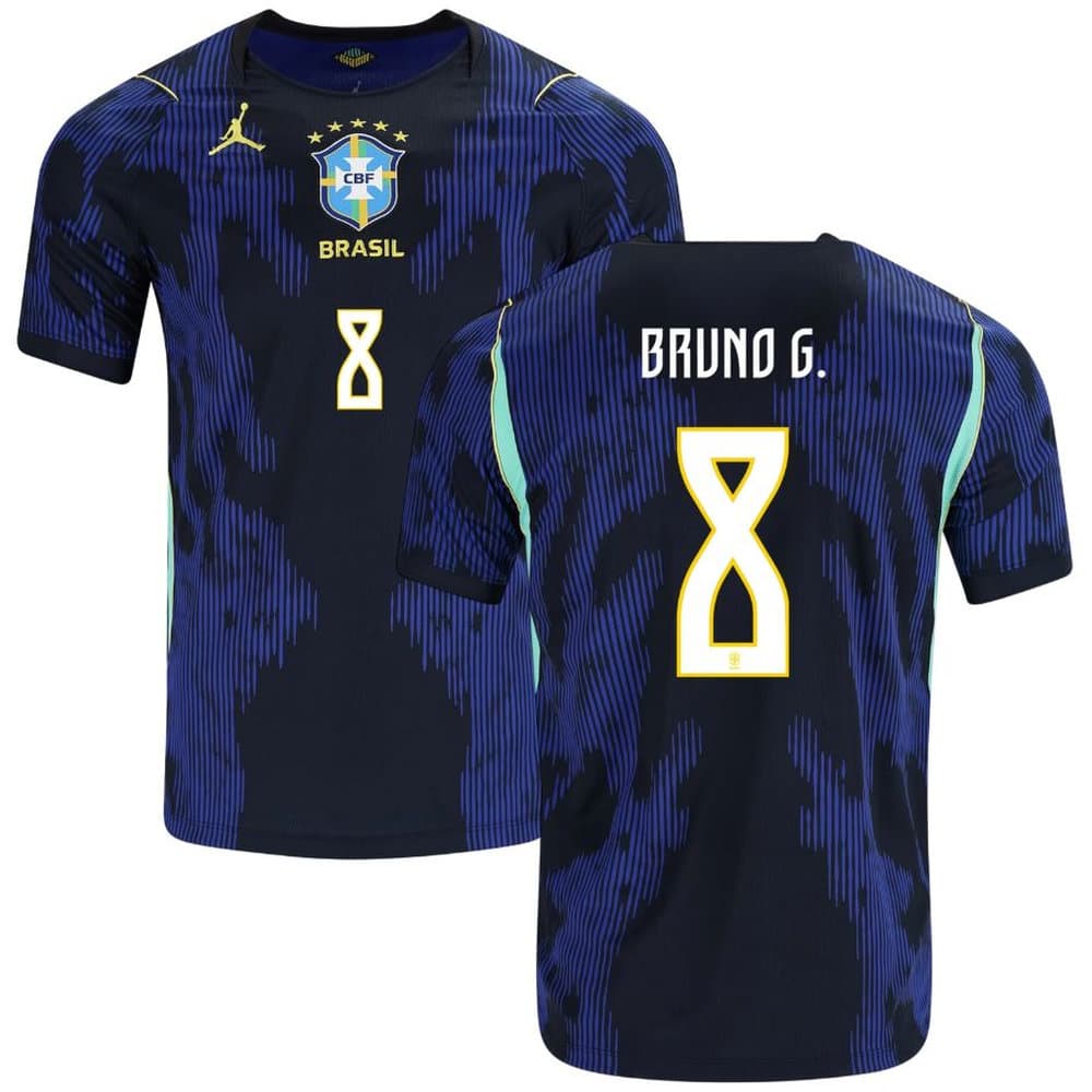 Men's Bruno G. #8 Brazil Away Replica Jersey World Cup 2026 Men's Bruno G. #8 Brazil Away Replica Jersey World Cup 2026