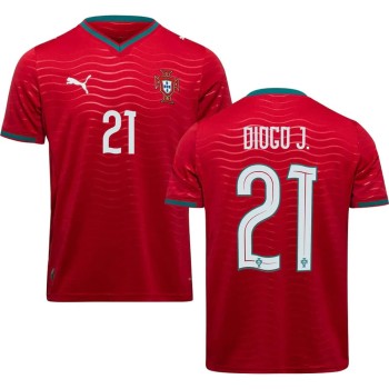 Men's DIOGO J. #21 Portugal Home Replica Jersey World Cup 2026
