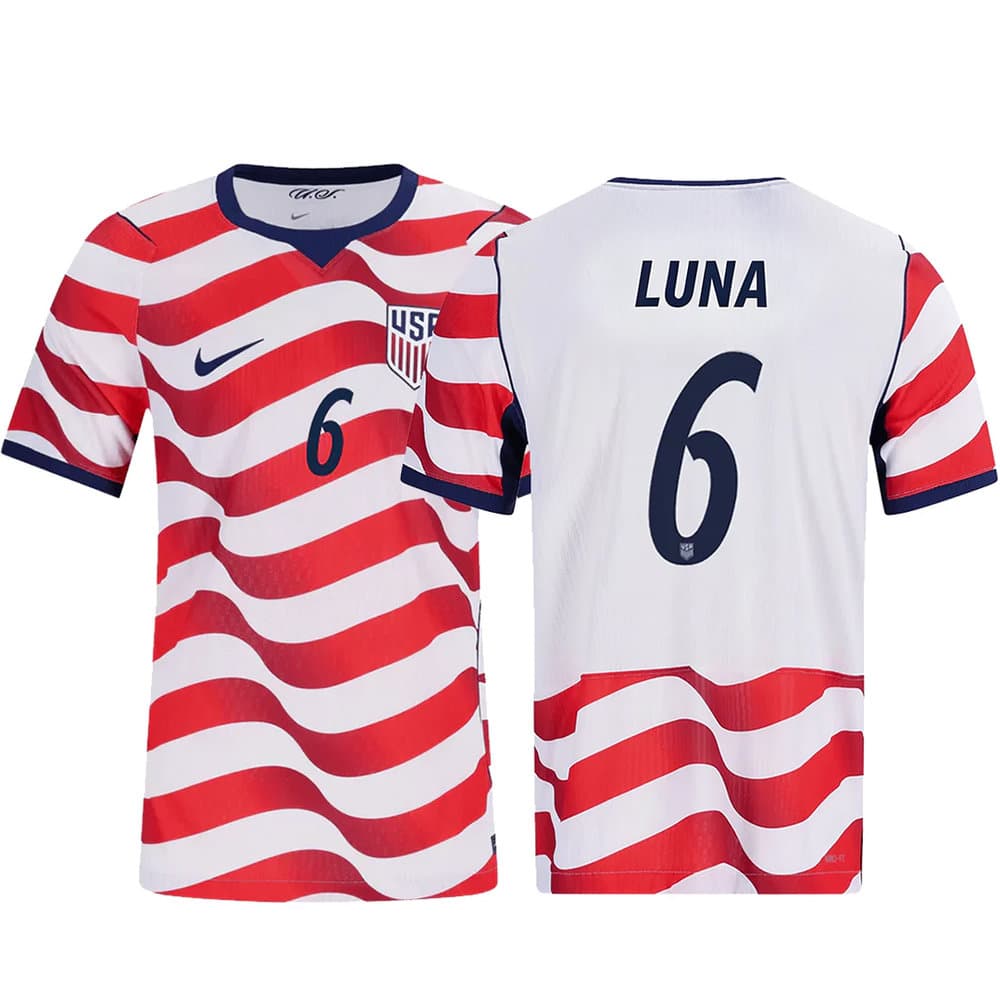 Men's Diego Luna #6 USA Home Match Authentic Jersey World Cup 2026