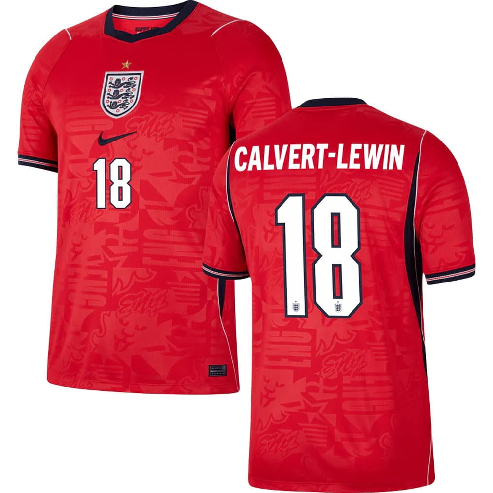 Men's CALVERT-LEWIN #18 England Away Replica Jersey World Cup 2026