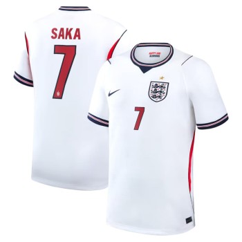 Kid's Bukayo Saka #7 England Home Stadium Replica Jersey World Cup 2026