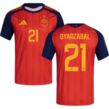 Kid's OYARZABAL #21 Spain Home Replica Jersey World Cup 2026 Kid's OYARZABAL #21 Spain Home Replica Jersey World Cup 2026