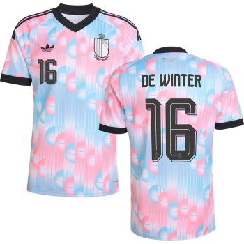 Men's DE WINTER #16 Belgium Away Replica Jersey World Cup 2026 Men's DE WINTER #16 Belgium Away Replica Jersey World Cup 2026