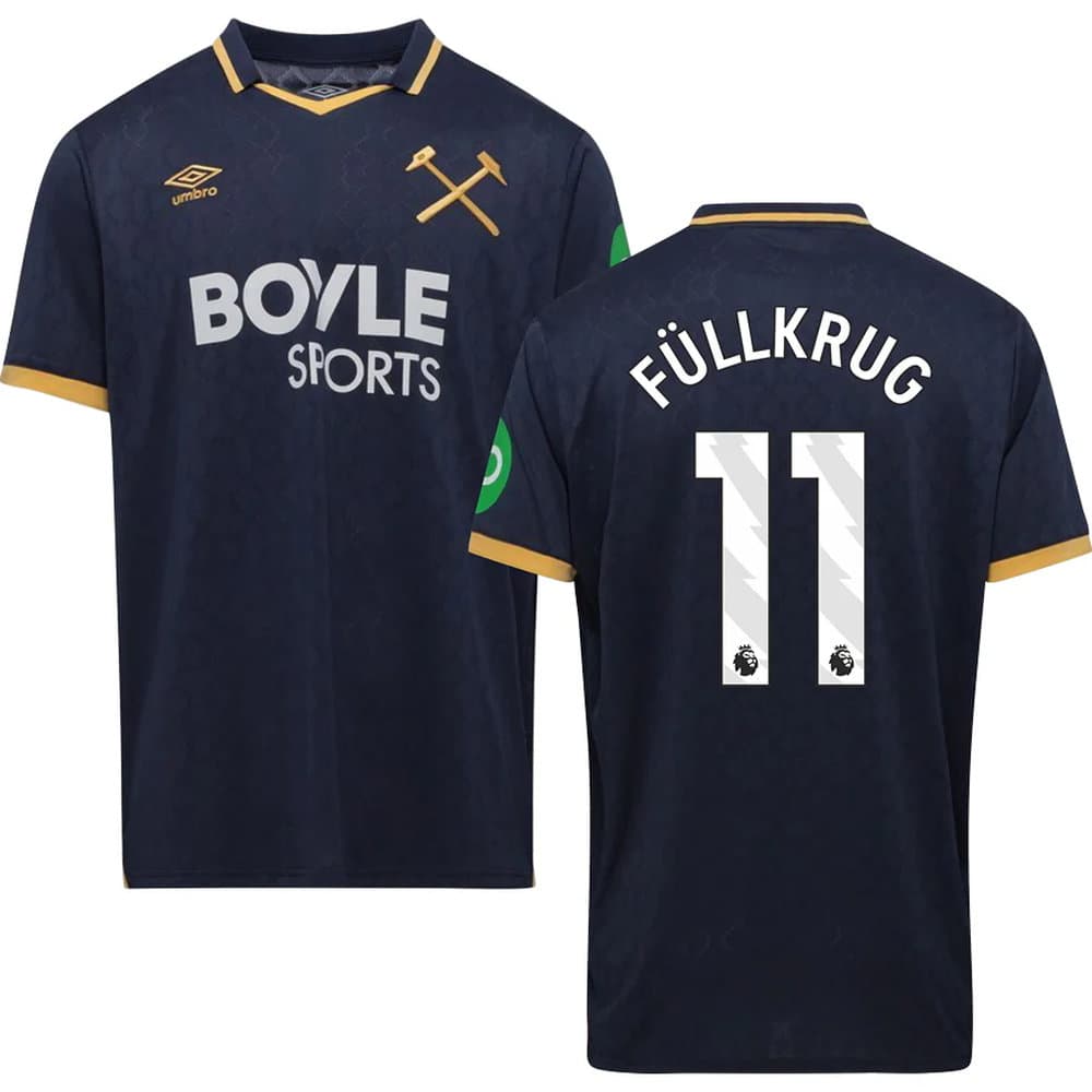 Men's FÜLLKRUG #11 West Ham United Third Replica Jersey 2025/26