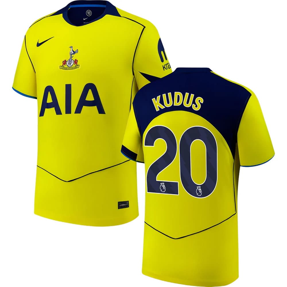 Men's KUDUS #20 Tottenham Hotspur Third Replica Jersey 2025/26