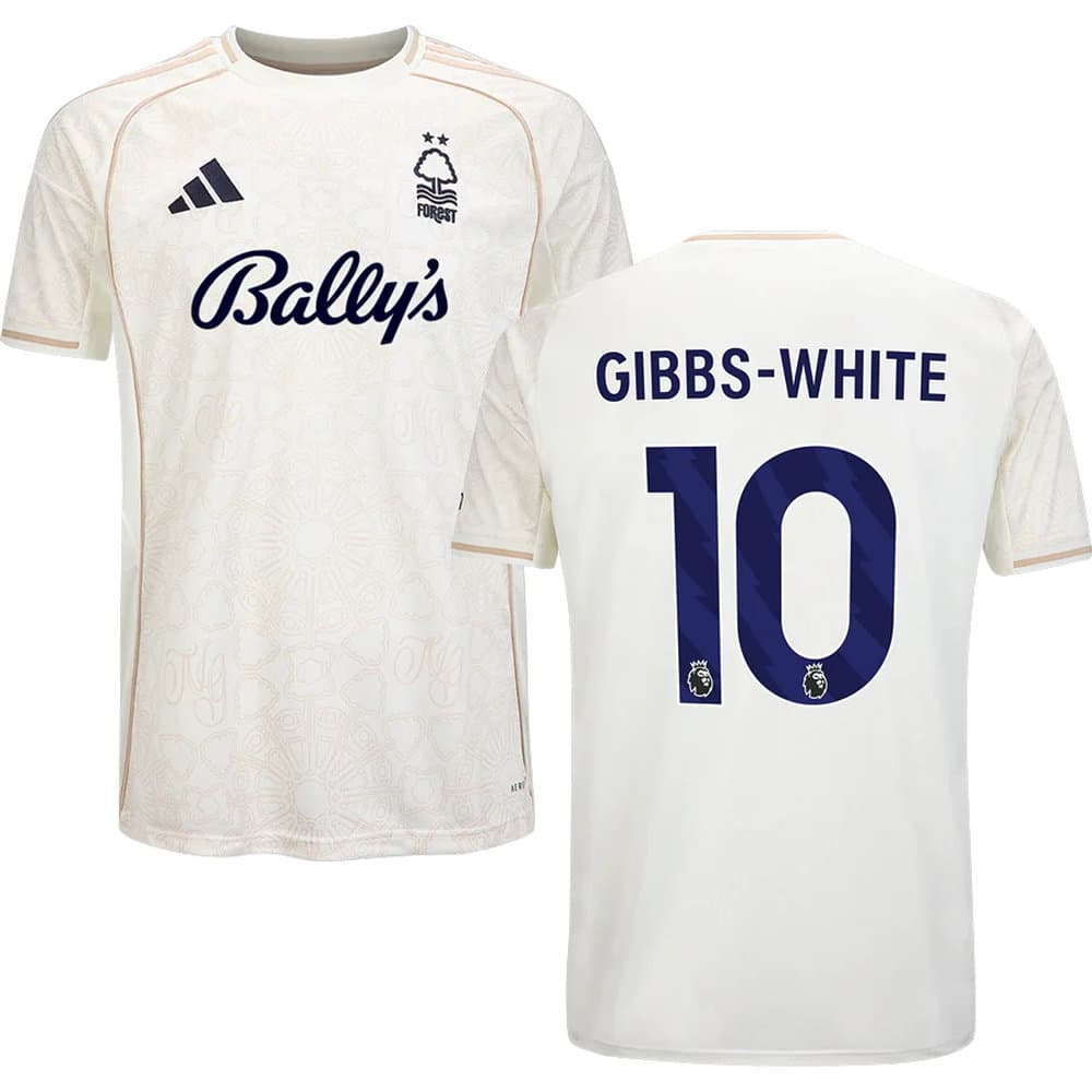Men's GIBBS-WHITE #10 Nottingham Forest Away Replica Jersey 2025/26 Men's GIBBS-WHITE #10 Nottingham Forest Away Replica Jersey 2025/26