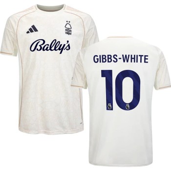 Men's GIBBS-WHITE #10 Nottingham Forest Away Replica Jersey 2025/26 Men's GIBBS-WHITE #10 Nottingham Forest Away Replica Jersey 2025/26