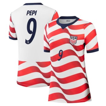 Women's Ricardo Pepi #9 USA Home Stadium Replica Jersey World Cup 2026 Women's Ricardo Pepi #9 USA Home Stadium Replica Jersey World Cup 2026