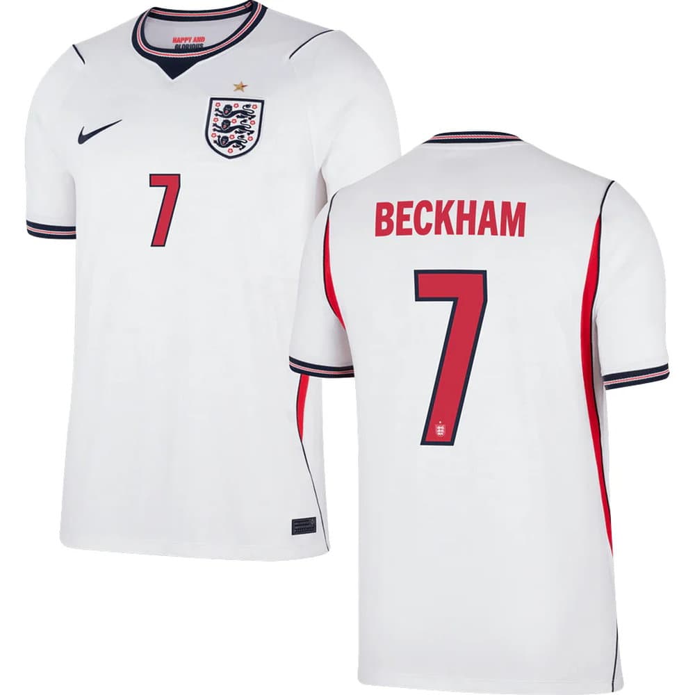 Men's BECKHAM #7 England Home Replica Jersey World Cup 2026