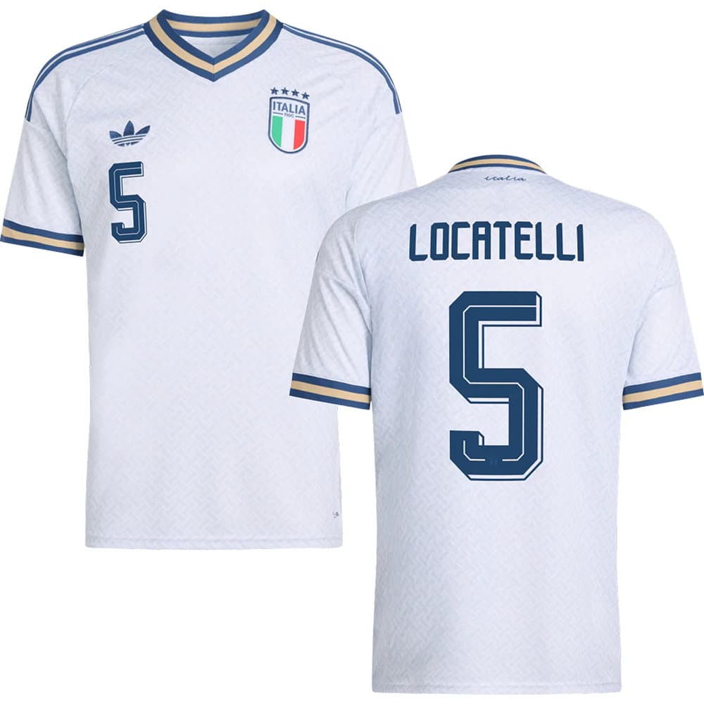 Kid's LOCATELLI #5 Italy Away Replica Jersey World Cup 2026