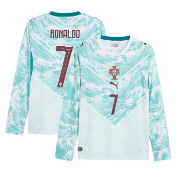 Men's Cristiano Ronaldo #7 Portugal Away Replica Long Sleeve Jersey World Cup 2026 Men's Cristiano Ronaldo #7 Portugal Away Replica Long Sleeve Jersey World Cup 2026