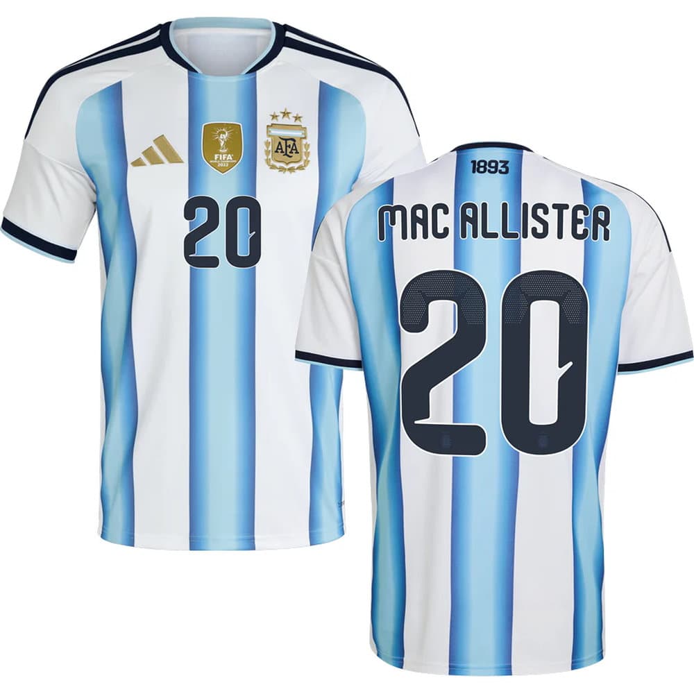 Kid's MAC ALLISTER #20 Argentina Home Replica Jersey World Cup 2026