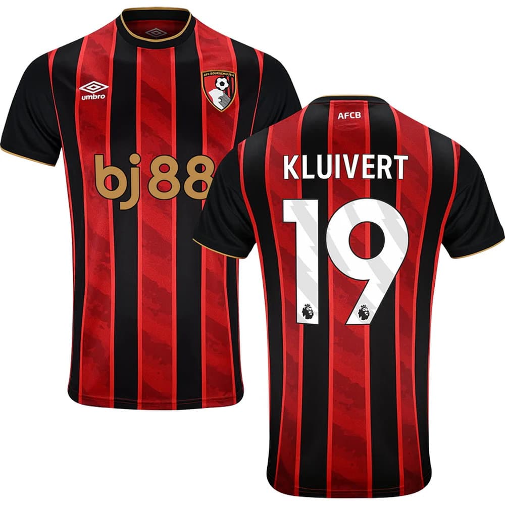 Men's KLUIVERT #19 Bournemouth AFC Home Replica Jersey 2025/26 Men's KLUIVERT #19 Bournemouth AFC Home Replica Jersey 2025/26
