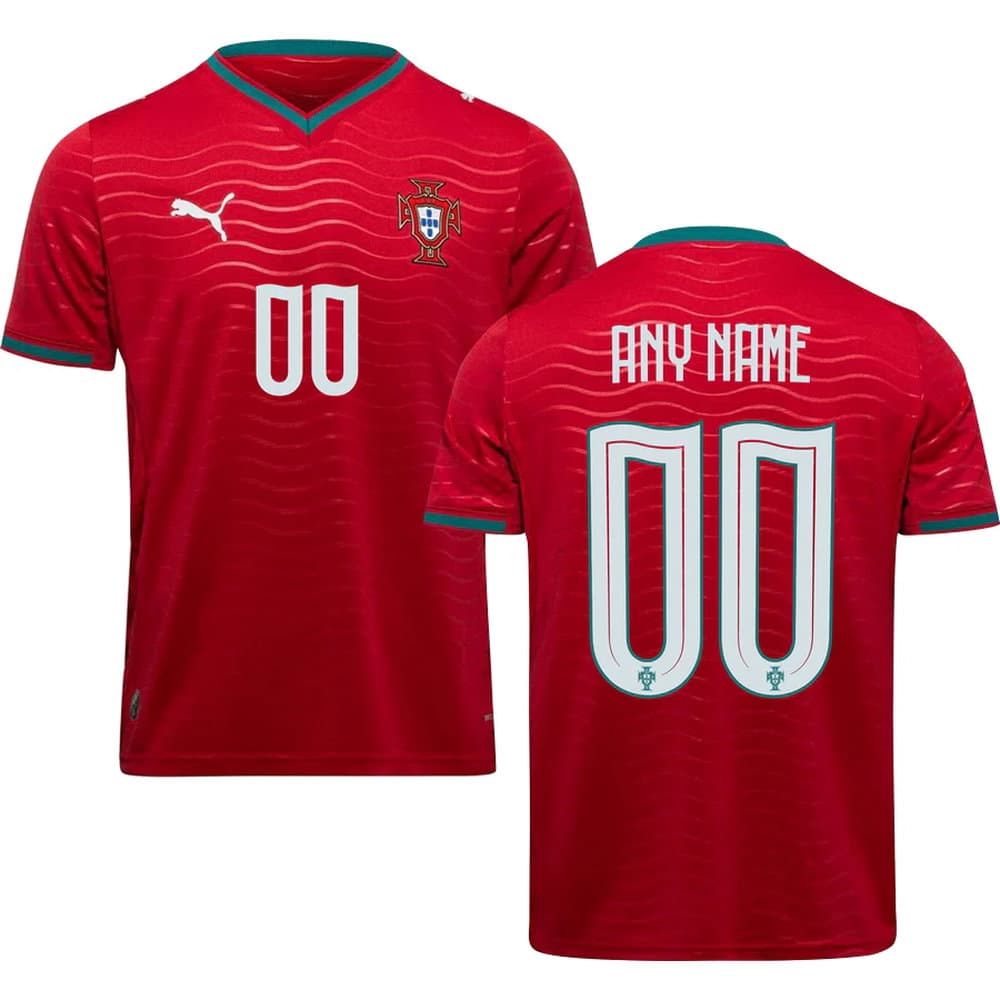 Kid's Portugal Home Replica Custom Jersey World Cup 2026