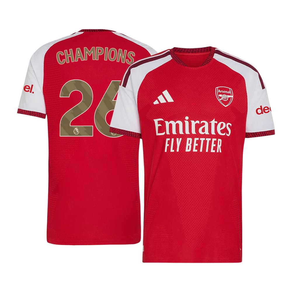 Kid's CHAMPIONS #26 Arsenal Home Authentic Soccer Jersey 2026/27