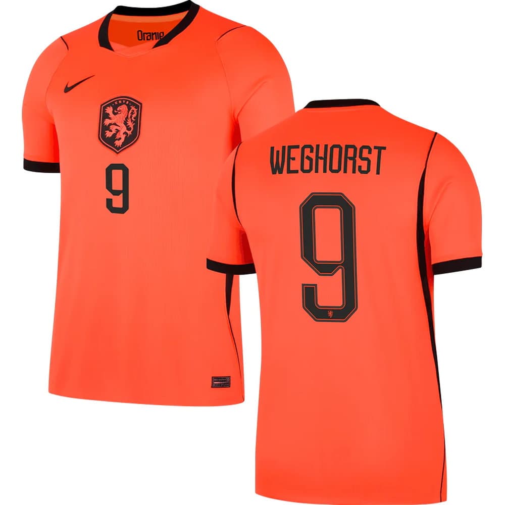 Kid's WEGHORST #9 Netherlands Home Replica Jersey World Cup 2026