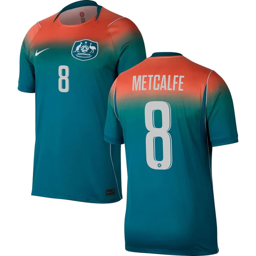 Men's METCALFE #8 Australia Away Replica Jersey World Cup 2026