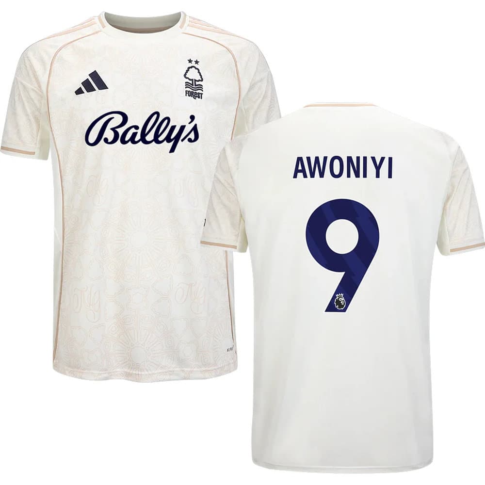 Men's AWONIYI #9 Nottingham Forest Away Replica Jersey 2025/26 Men's AWONIYI #9 Nottingham Forest Away Replica Jersey 2025/26