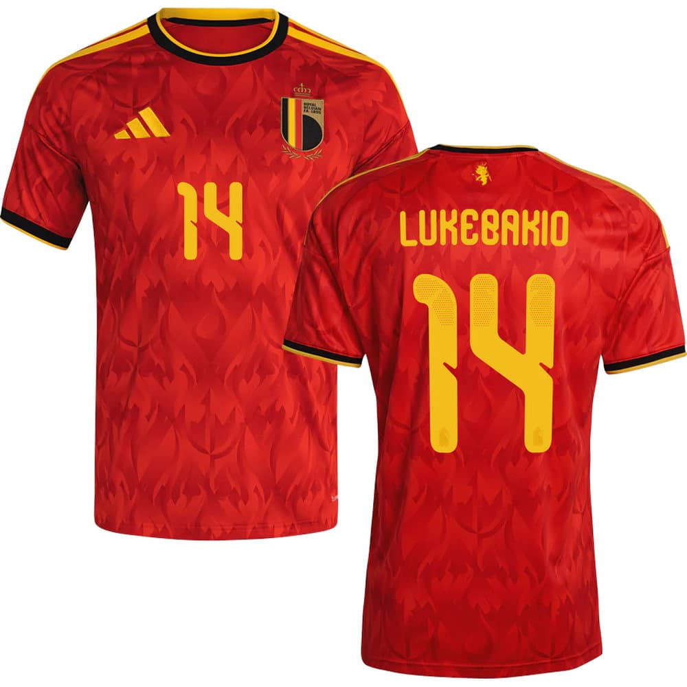 Men's LUKEBAKIO #14 Belgium Home Replica Jersey World Cup 2026 Men's LUKEBAKIO #14 Belgium Home Replica Jersey World Cup 2026